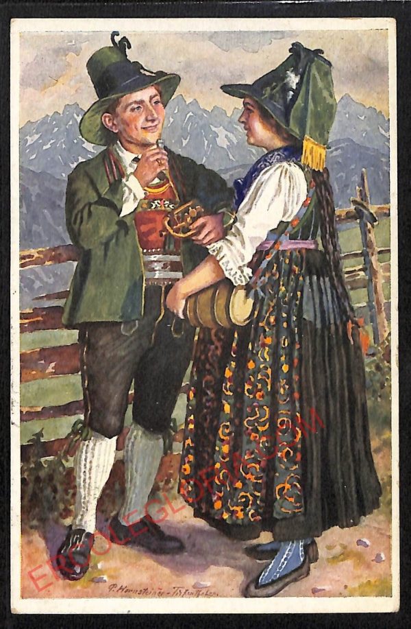 ae4083 - CARTOLINA  D'EPOCA - Bolzano Città - COSTUMI  1925