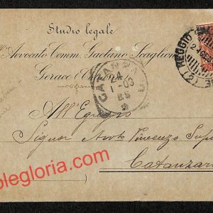 ah9602 - STORIA POSTALE - Reggio Calabria Provincia - Gerace