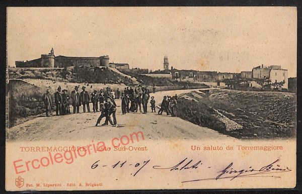ag0337 - CARTOLINA D'EPOCA - Foggia Provincia - Torremaggiore  1907