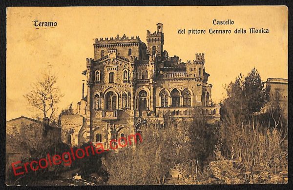 ai7465 - CARTOLINA D' EPOCA - Teramo - Castello del Pittore Gennaro della Monica