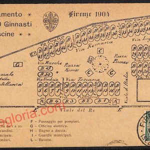 ae7413 - CARTOLINA D'EPOCA - Firenze- VI Concorso Ginnastico Nazionale Federale