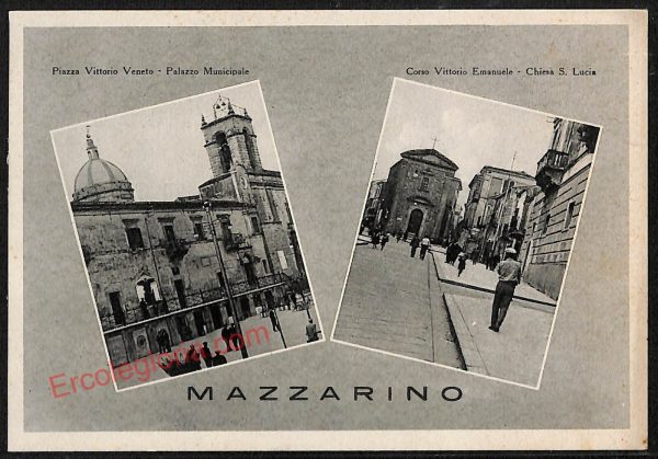 ae4539 - CARTOLINA D'EPOCA - Caltanissetta Provincia - Mazzarino