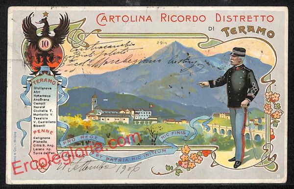 ai7470 - CARTOLINA D' EPOCA - Teramo Città - Panorama