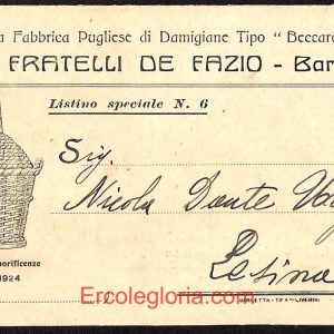 ae0916 - CARTOLINA  D'EPOCA - BAT Provincia - Barletta