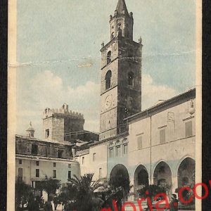 ai7476 - CARTOLINA D' EPOCA - Teramo Città - Piazza Cavour e Campanile