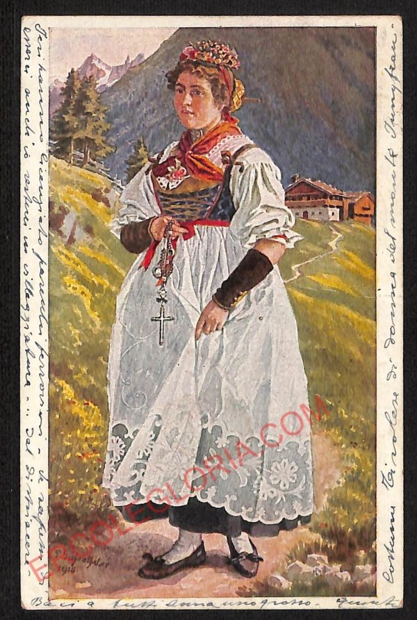 ae4086 - CARTOLINA  D'EPOCA - Bolzano Città - COSTUMI  1923
