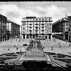 ab6945 -  CARTOLINA  D'EPOCA - Savona Città - Piazza Mamelli  1958