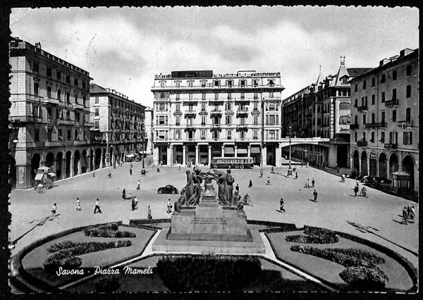 ab6945 -  CARTOLINA  D'EPOCA - Savona Città - Piazza Mamelli  1958