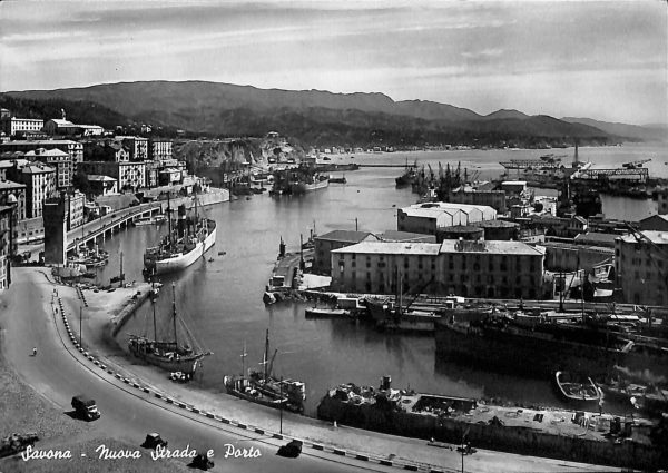 ab6949 -  CARTOLINA  D'EPOCA - Savona Città - Nuova Strada e Porto