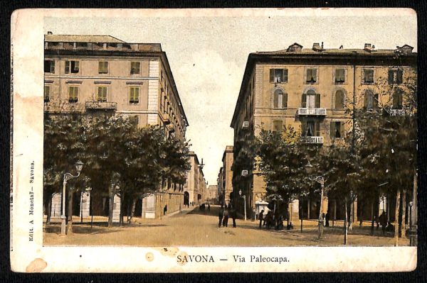 ab6950 -  CARTOLINA  D'EPOCA - Savona Città - Via Paleocapa