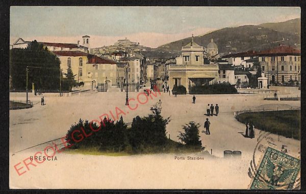 ae4089 - CARTOLINA  D'EPOCA - Brescia Città - Porta Stazione
