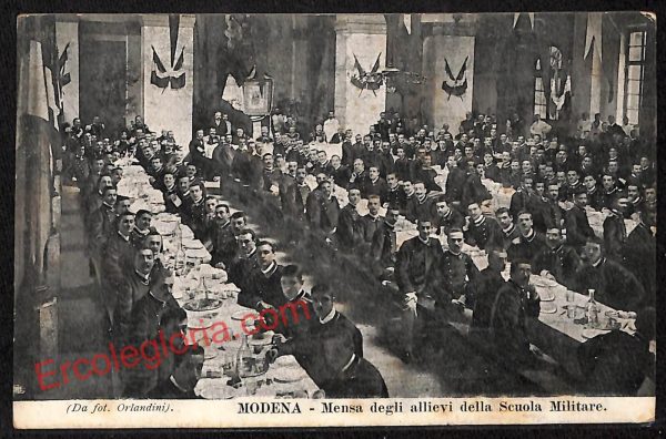 ag9451 - CARTOLINA D'EPOCA - Modena - Mensa degli Allievi della  Scuola Militare