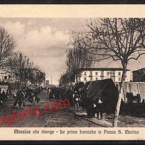 ag8601 - CARTOLINA D'EPOCA - Messina Città - Piazza San Martino