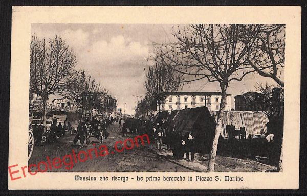 ag8601 - CARTOLINA D'EPOCA - Messina Città - Piazza San Martino