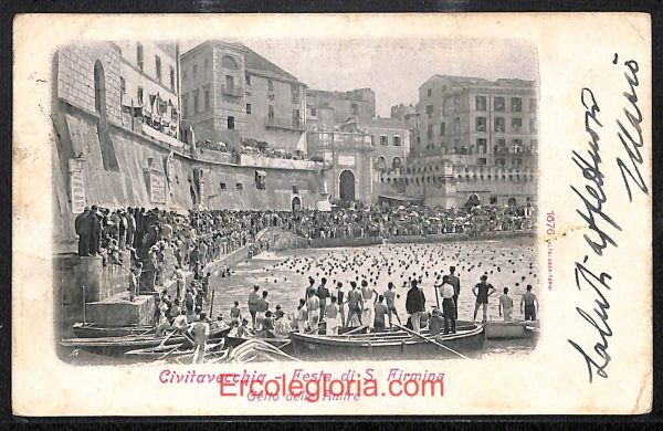 ad8158 - CARTOLINA D'EPOCA - Roma Provincia - Civitavecchia  1905
