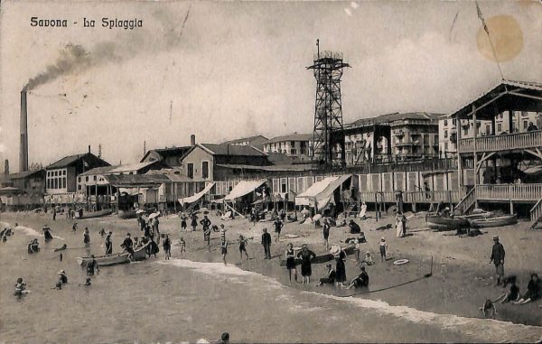ab7010  -  CARTOLINA  D'EPOCA - Savona Città - La Spiaggia