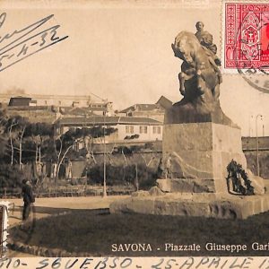 ab7014  -  CARTOLINA  D'EPOCA - Savona Città - Piazzale Giuseppe Garibaldi