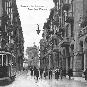 ab7015  -  CARTOLINA  D'EPOCA - Savona Città - Via Paleocapa 1914
