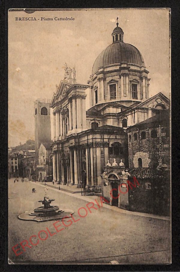 ae4091 - CARTOLINA  D'EPOCA - Brescia Città - Piazza Cattedrale  1910