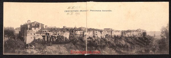 ad8166 - CARTOLINA DOPPIA D'EPOCA - Roma Provincia - Cerveteri