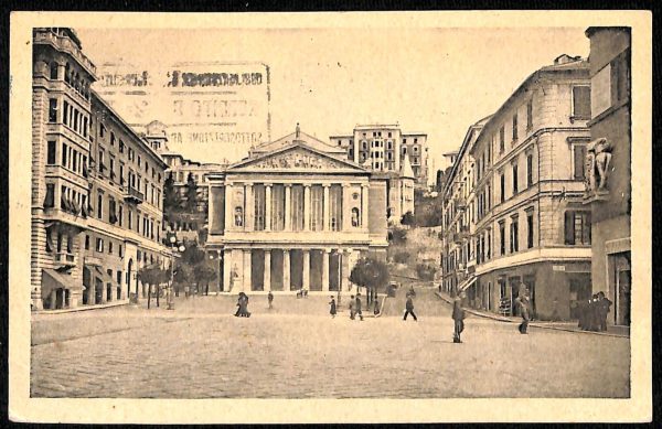 ab7026  -  CARTOLINA  D'EPOCA - Savona Città - Teatro Chiabrera