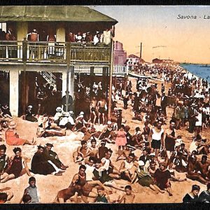 ab7028  -  CARTOLINA  D'EPOCA - Savona Città -La Spiaggia