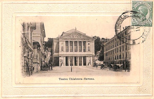 ab7032  -  CARTOLINA  D'EPOCA - Savona Città - Teatro Chiabrera