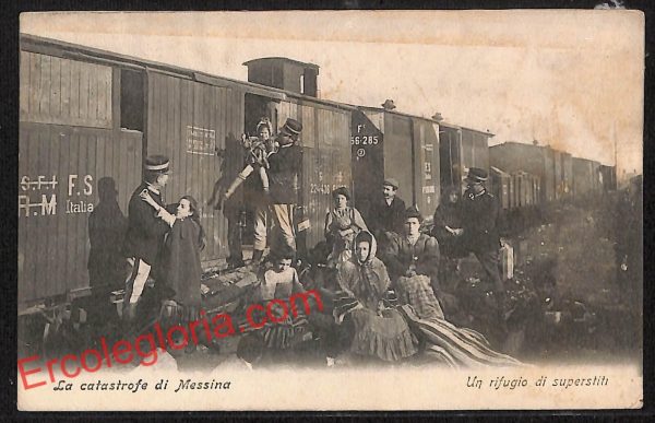 ag8604 - CARTOLINA D'EPOCA - Messina Città - Un rifugio di superstiti