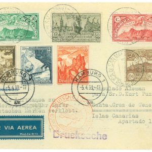 P3723 - AIRMAIL , SAN MARINO TO SANTA CRUZ DE TENERIFE, MIXED FRANKING