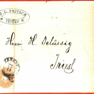 aa1964 - AUSTRIA Hungary - POSTAL HISTORY - COVER from Tétény to TRIEST