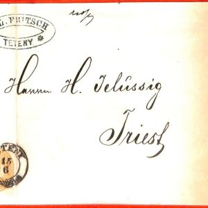 aa2010  - AUSTRIA Hungary - POSTAL HISTORY - COVER from Tétény to TRIEST