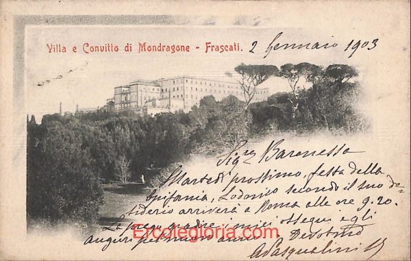 ad8272 - CARTOLINA D'EPOCA - Roma Provincia - Frascati  1903