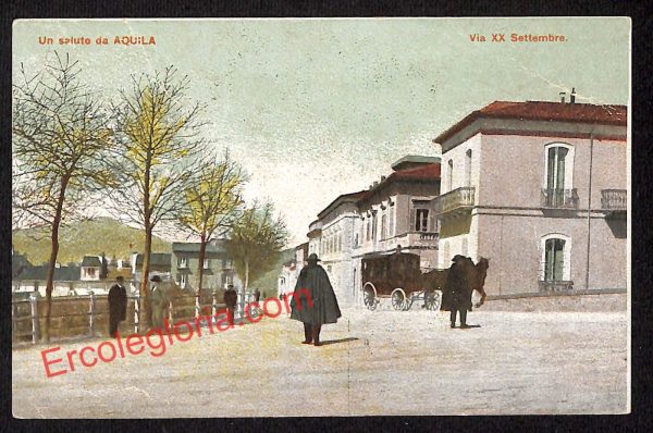 ag5444 - CARTOLINA D'EPOCA - L'Aquila Città - Via XX Settembre