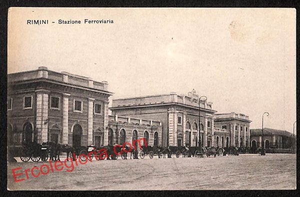 ai0822- CARTOLINA D'EPOCA - Rimini Città - Stazione Ferroviaria