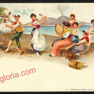 ag9870 - CARTOLINE D'EPOCA - Napoli Citta - Tarantella