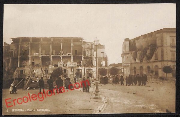 ag8607 - CARTOLINA D'EPOCA - Messina Città - Piazza Cavallotti