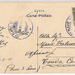 P0886 - ITALIA / Greece LA CANEA - Storia Postale - Sassone 14a (varietà)  1910