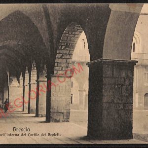 ae4093 - CARTOLINA  D'EPOCA - Brescia Città - Cortile del Broletto 1916