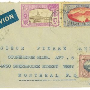 P3803 - GUADELOUPE, COMMERCIAL COVER , FRENCH CENSOR BAND 1943 TO CANADA