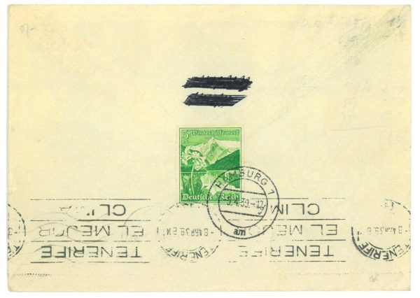 P3723 - AIRMAIL , SAN MARINO TO SANTA CRUZ DE TENERIFE, MIXED FRANKING - immagine 2