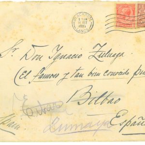 P4113 - SPAIN. LETTER FROM ENGLAND 1921, ADRESSED TO THE FAMOUS PAINTER IGNACIO