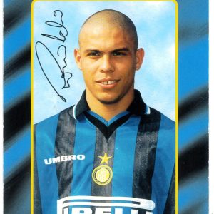 P4115 - ITALIA, RONALDO, INTER, 97/98 SEASON OFFICIAL POST CARD, WITH AUTOGRAPH