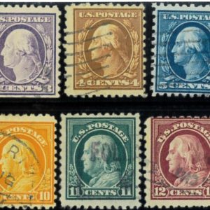 P4383 - USA , 1916/7 DEFINITIVE SET, FROM 1 CENT TO 15. FINE USED YVERT  199/212
