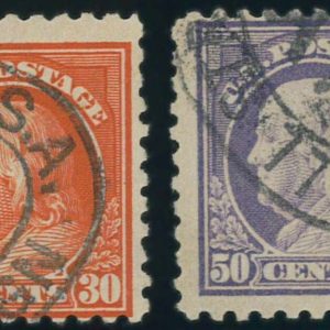 P4384 C - USA , 1914/5 , DEFINITIVE 30 AND 50 CENT FINE USED