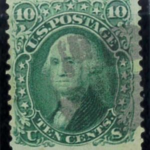 P4385 A - USA , 1857 ,GEORGE WHASHINGTON 10 CENT LIGHT GREEN , VFU WELL CENTERED
