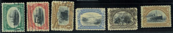 P44385 H - USA ,  BUFFALO COMPLETE SET OF 6, FINE USED, VERY NICE CENTERING
