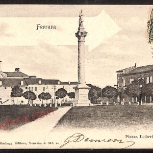 ae6051 - CARTOLINA D'EPOCA - Ferrara Città - Piazza Lodovico Ariosto