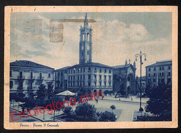 ah7231 - CARTOLINA  D'EPOCA - Pescara Città - Piazza Vittorio Emanuele