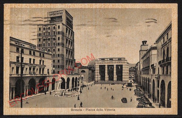 ae4094 - CARTOLINA  D'EPOCA - Brescia Città - Piazza della Vittoria  1940
