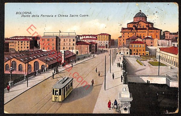 ae2389 - CARTOLINA  D'EPOCA - Bologna Città - Chiesa Sarco Cuore